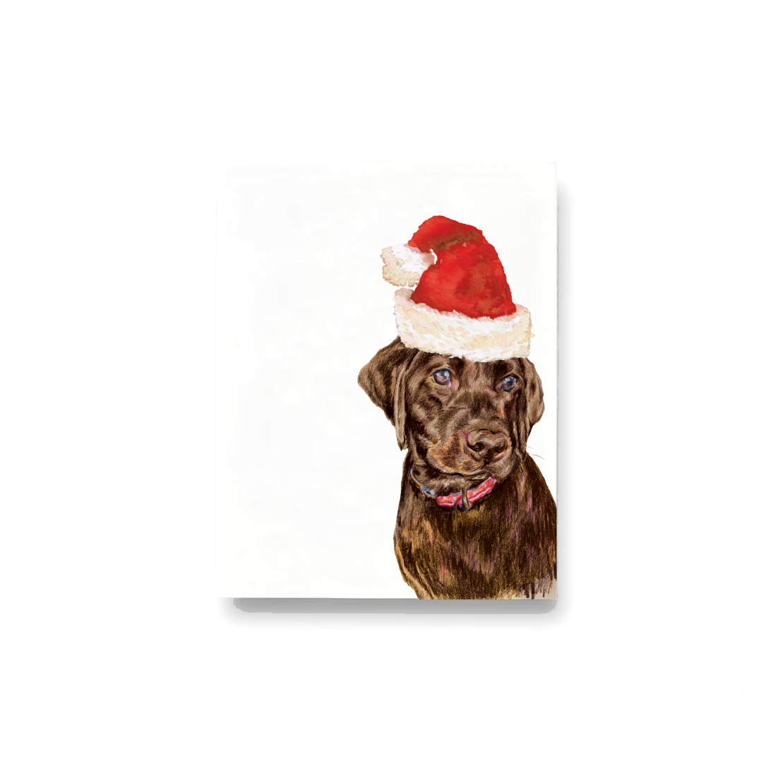 Santa Chocolate Lab Notecards