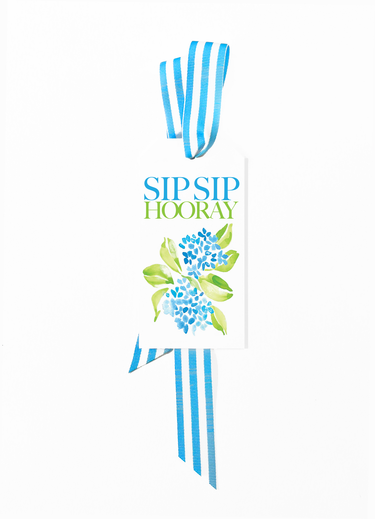 Blue Hydrangea Bottle Tags