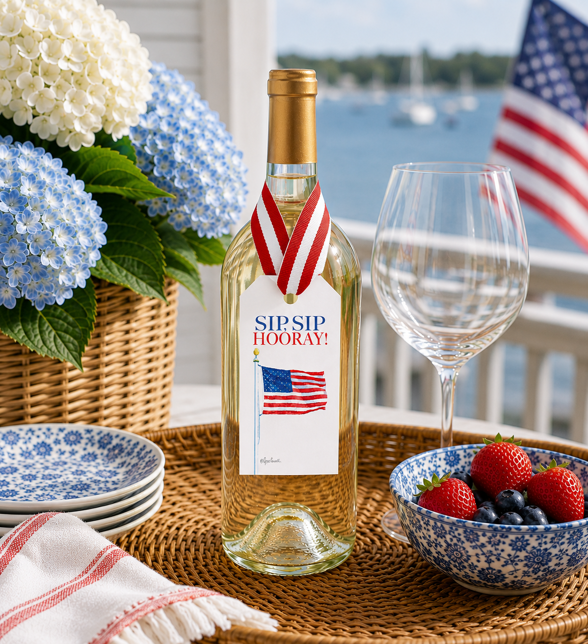 Flag Bottle Tags