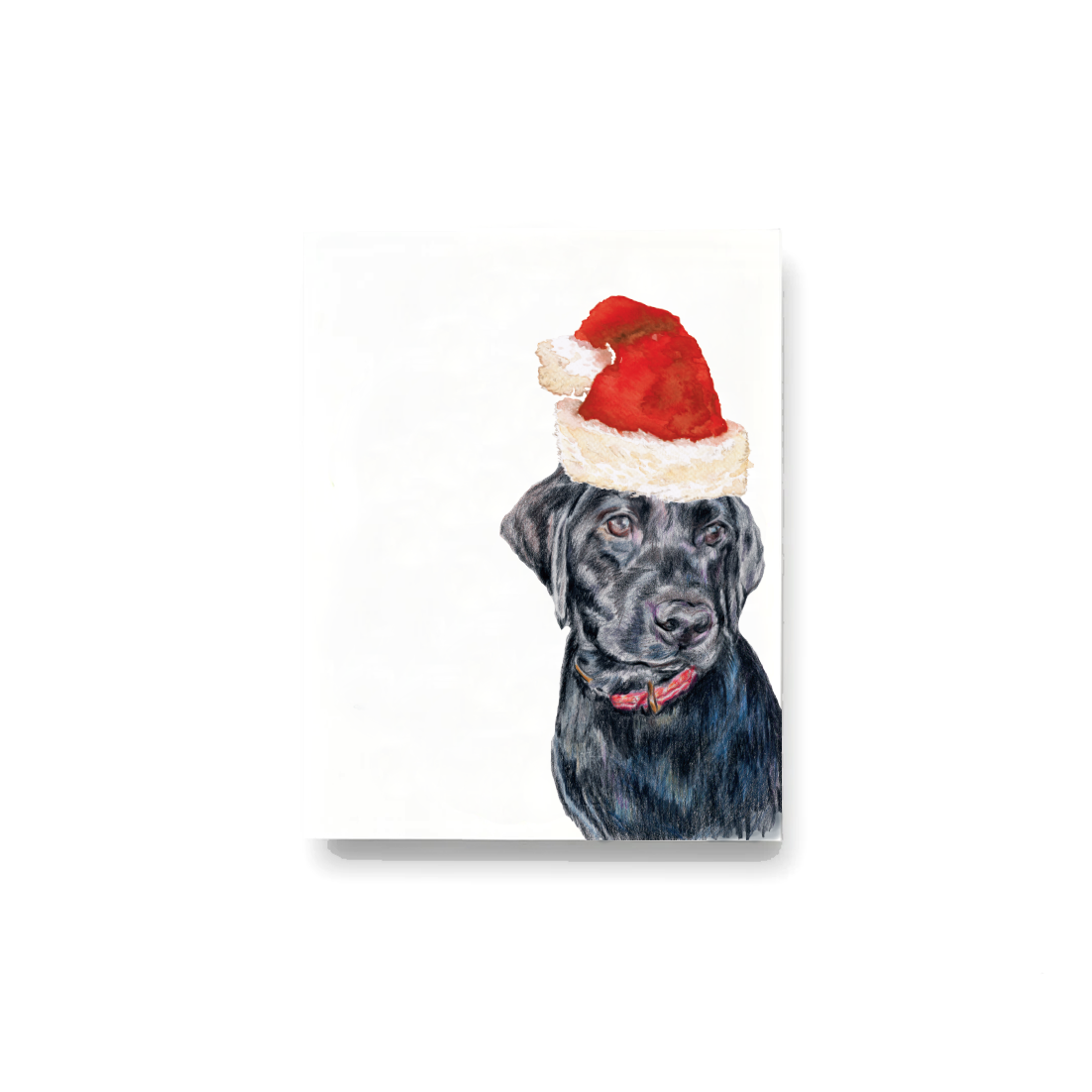 Black Santa Lab Notecards