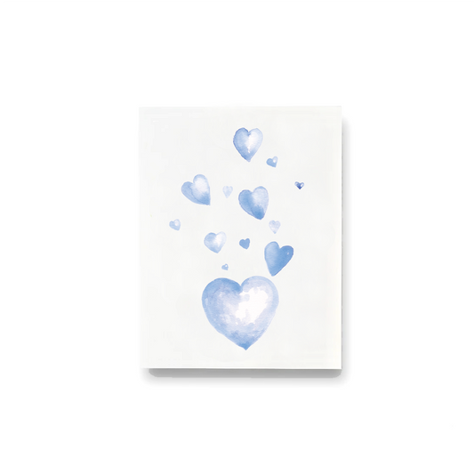 Heart Spray Blue Notecards