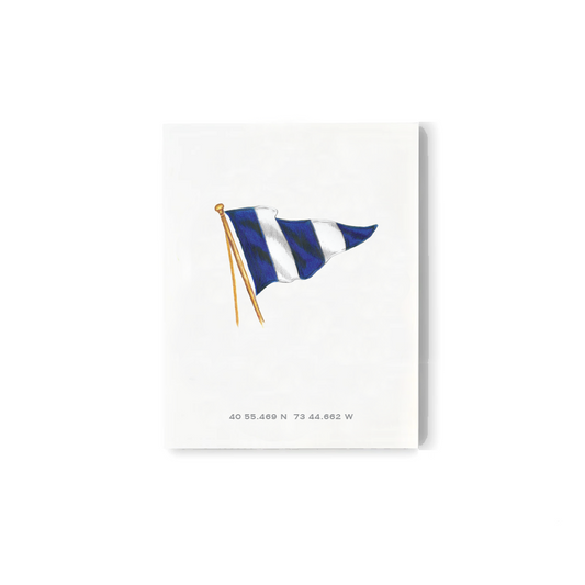 Larchmont Yacht Club Burgee Fold-over Notecards