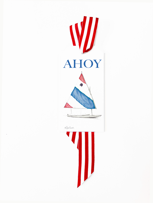 Red, White & Blue Sail Bottle Tags