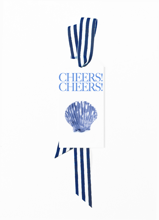 Blue Scallop Bottle Tags