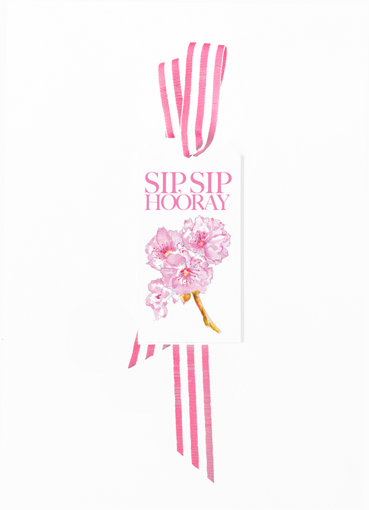 Cherry Blossom Bottle Tags