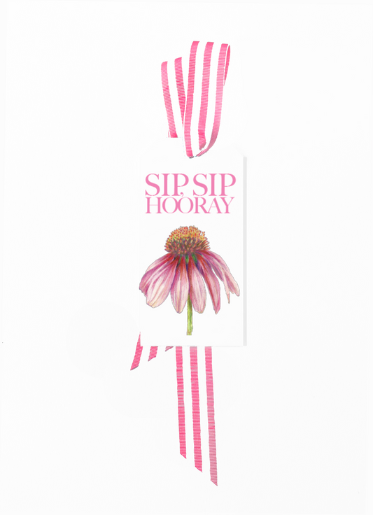 Cone Flower Bottle Tags