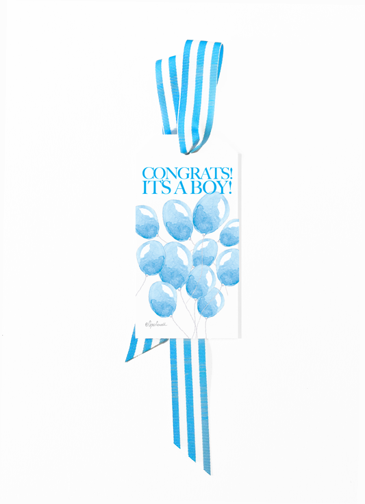 Congrats It's a Boy! Bottle Tags