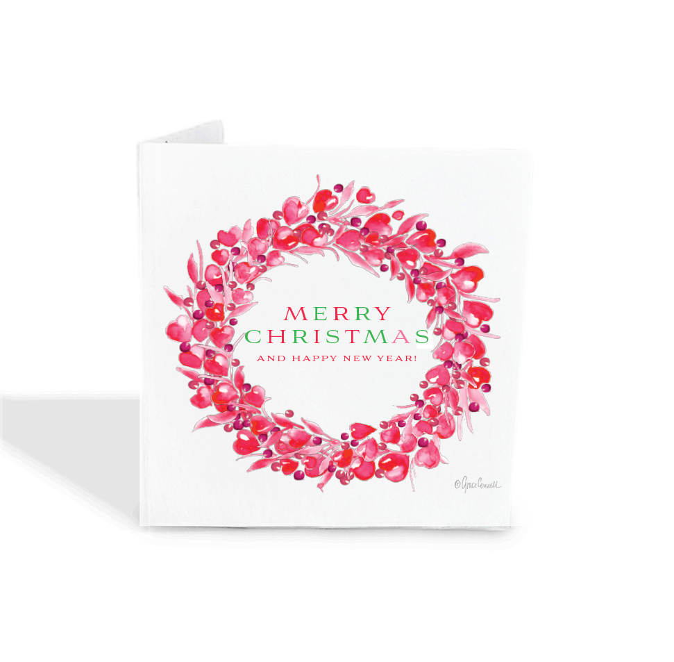 Merry Christmas Wreath Gift Tags