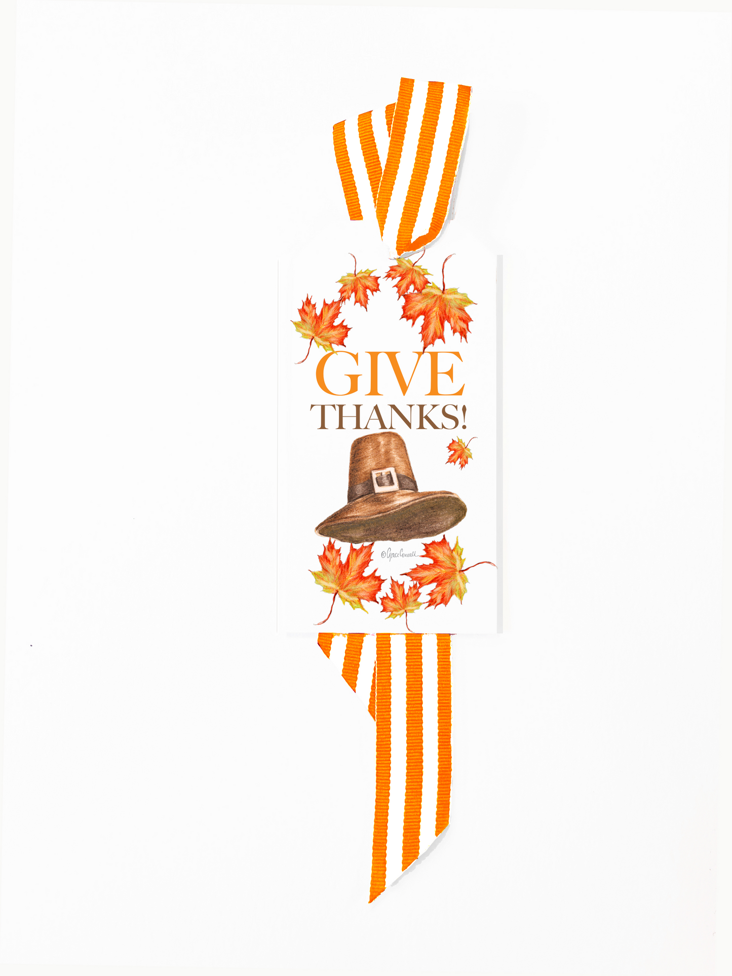 Pilgrim Hat Thanksgiving Bottle Tags