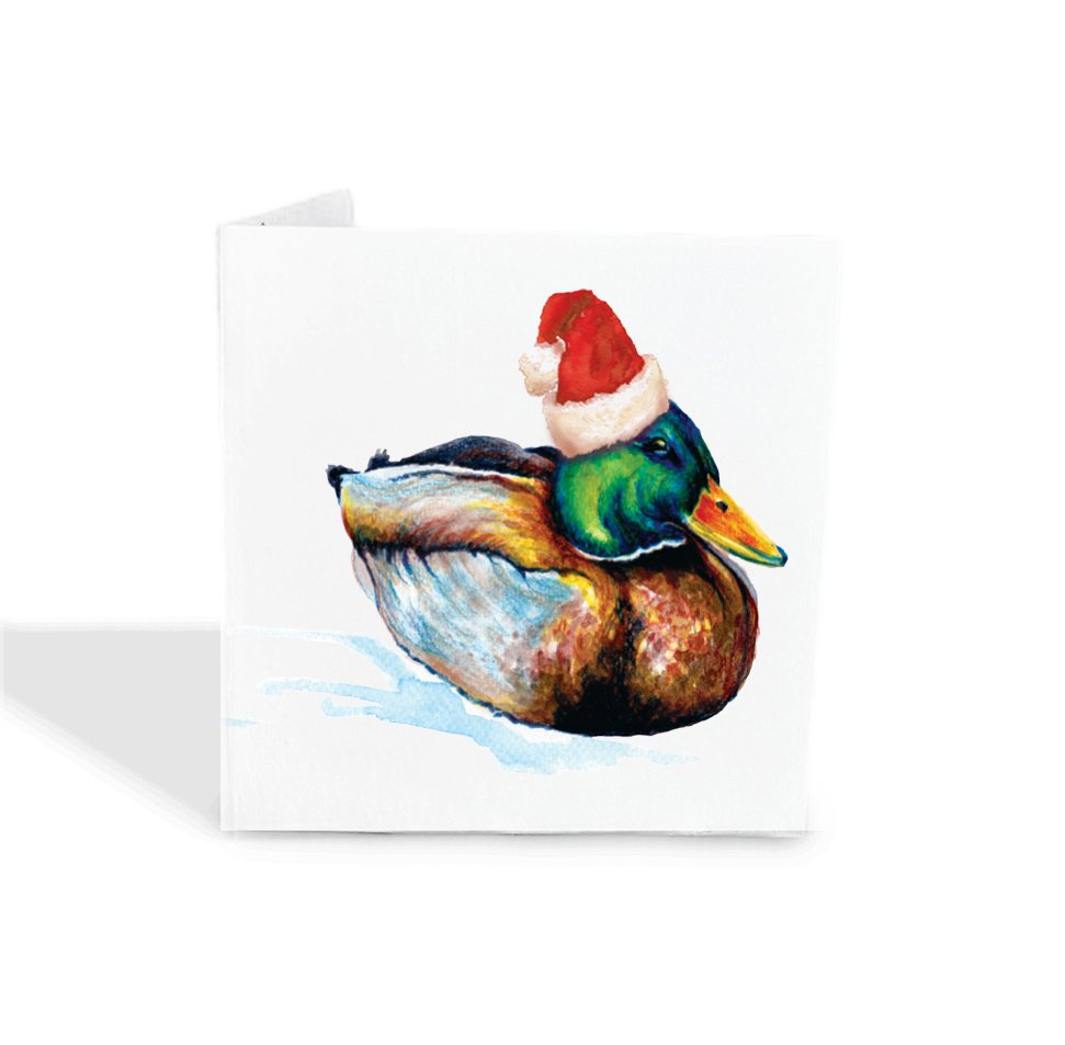 Santa Mallard Gift Tags