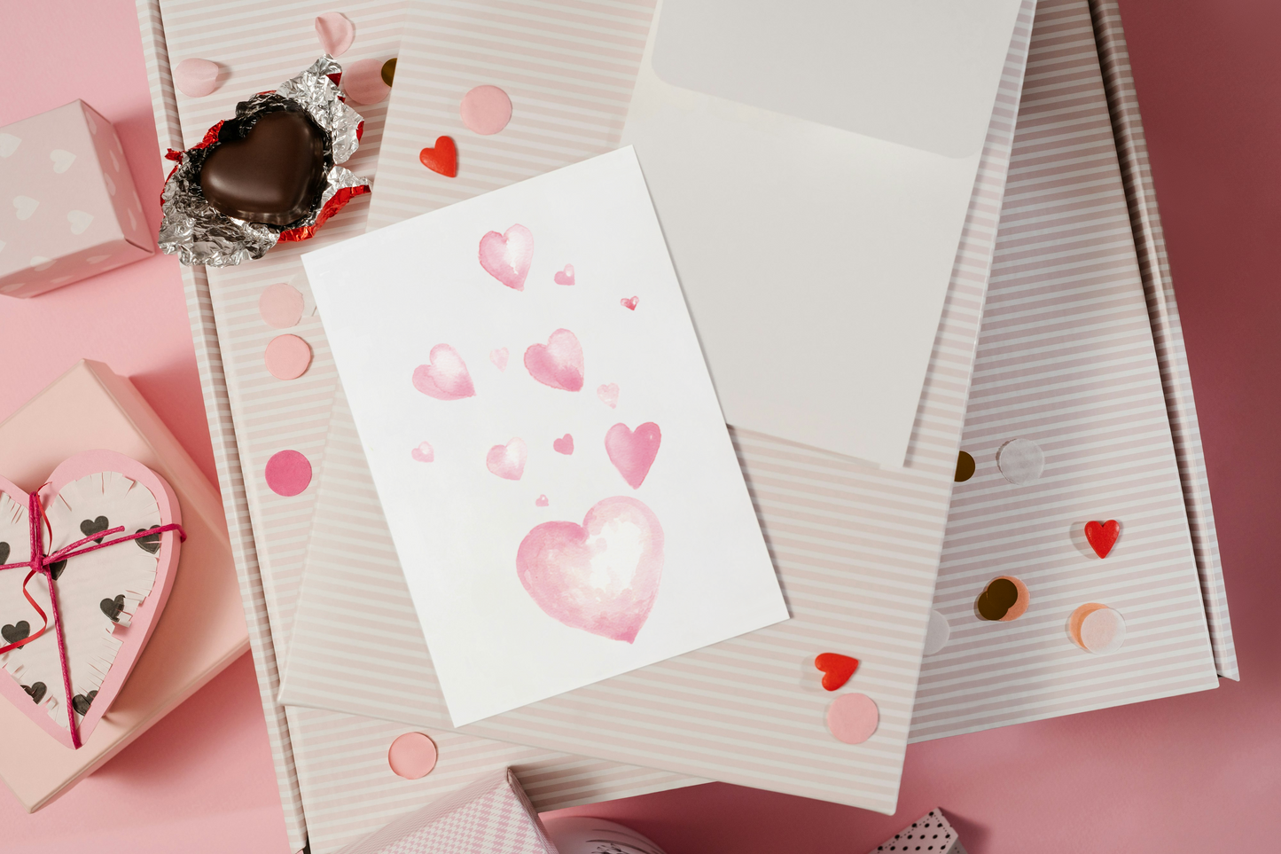 Heart Spray Red Notecards