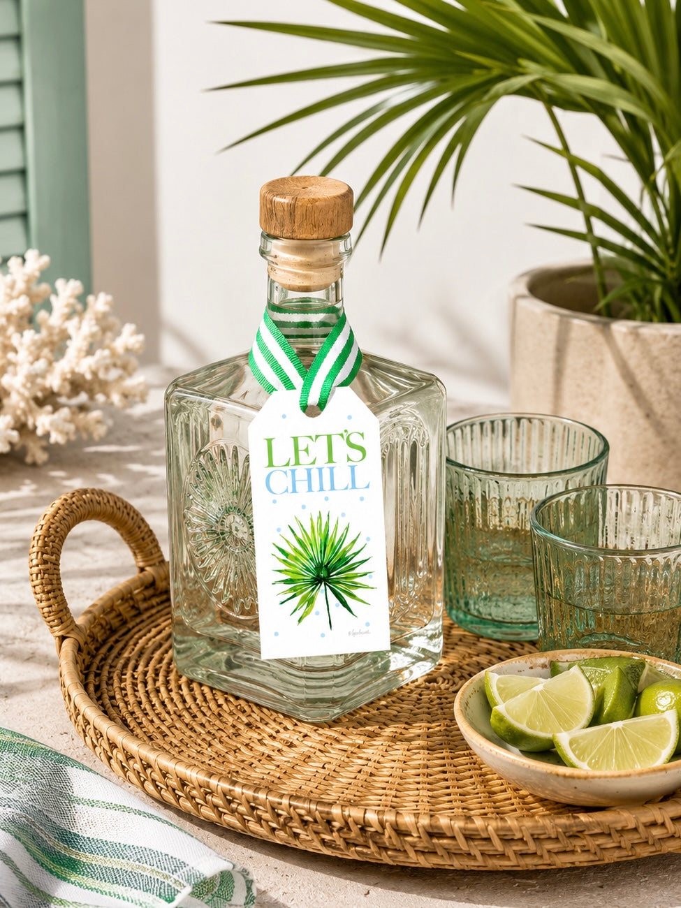 Mexican Palm Bottle Tags