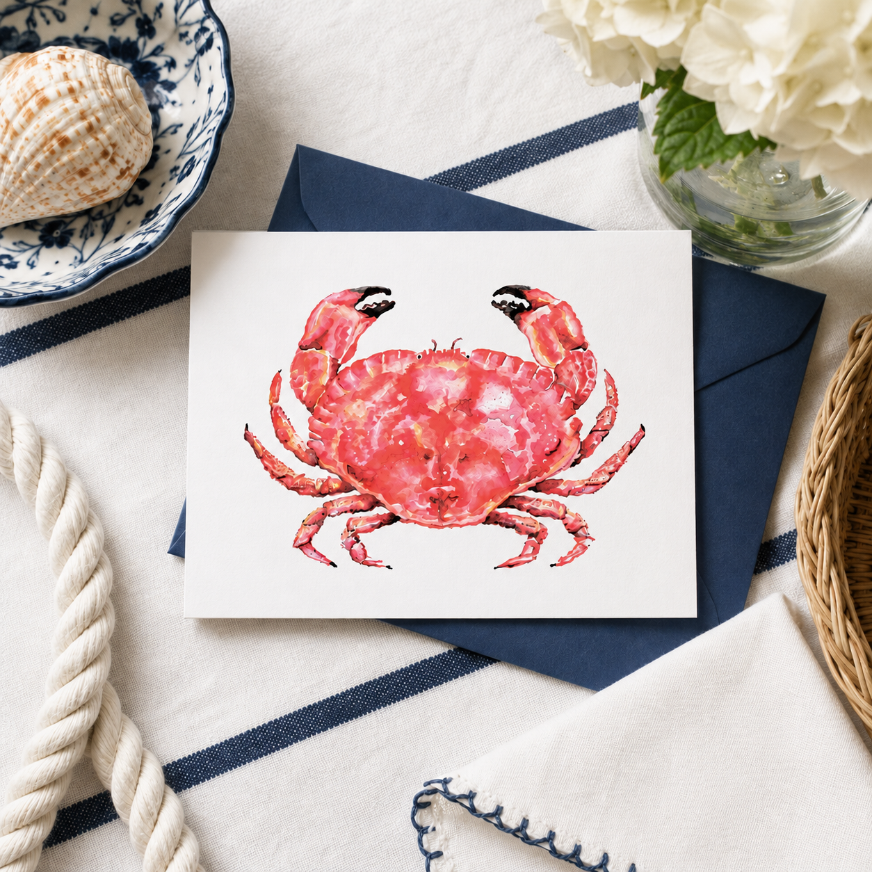 Red Crab Notecards
